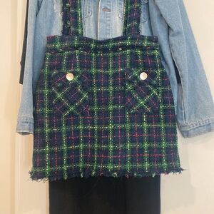 Zara Tweed Chanel style mini skirt new S